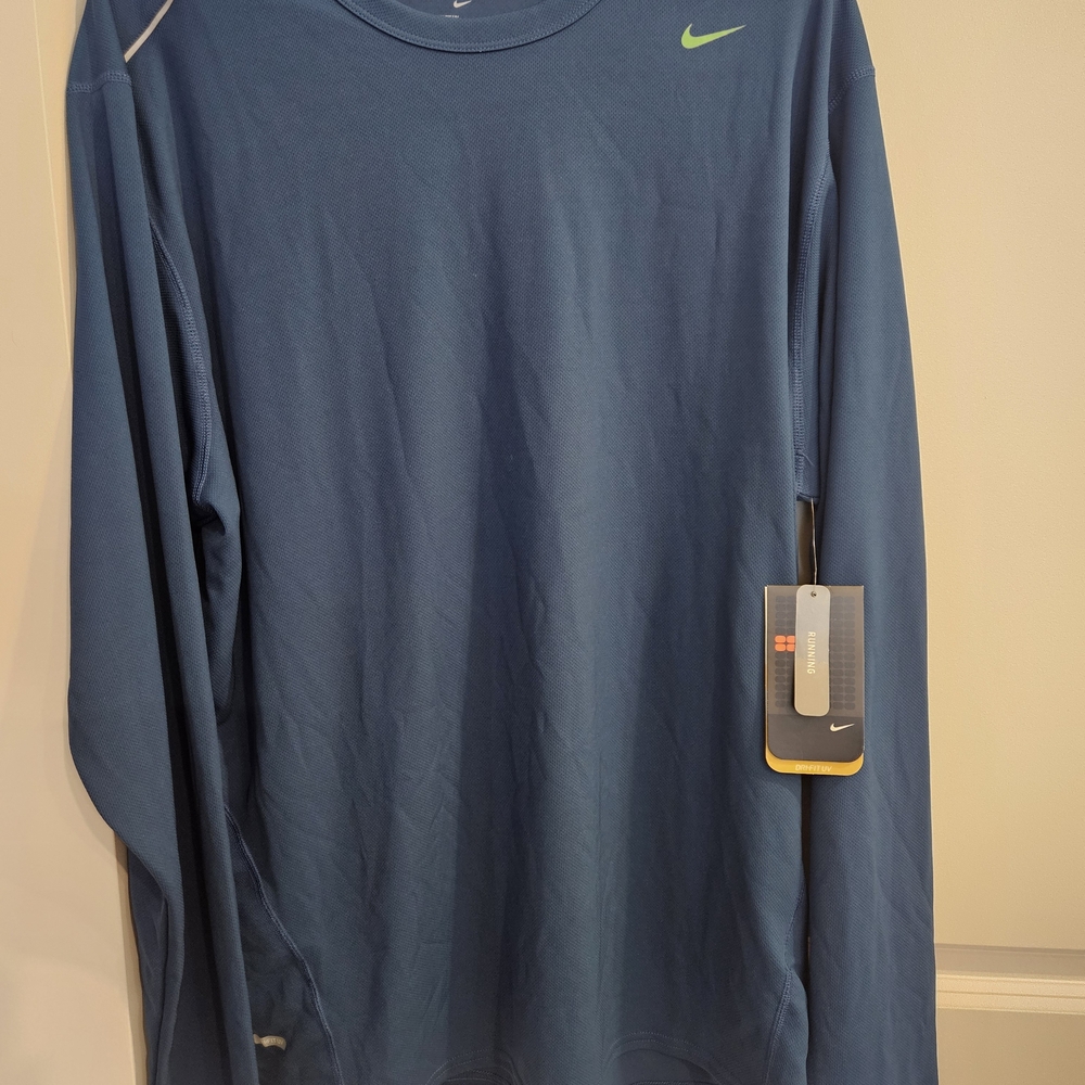 Nike Men's Navy Long Sleeve Shirt